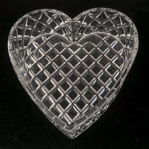 Vintage Ceska Canterbury Czech Crystal Heart dish